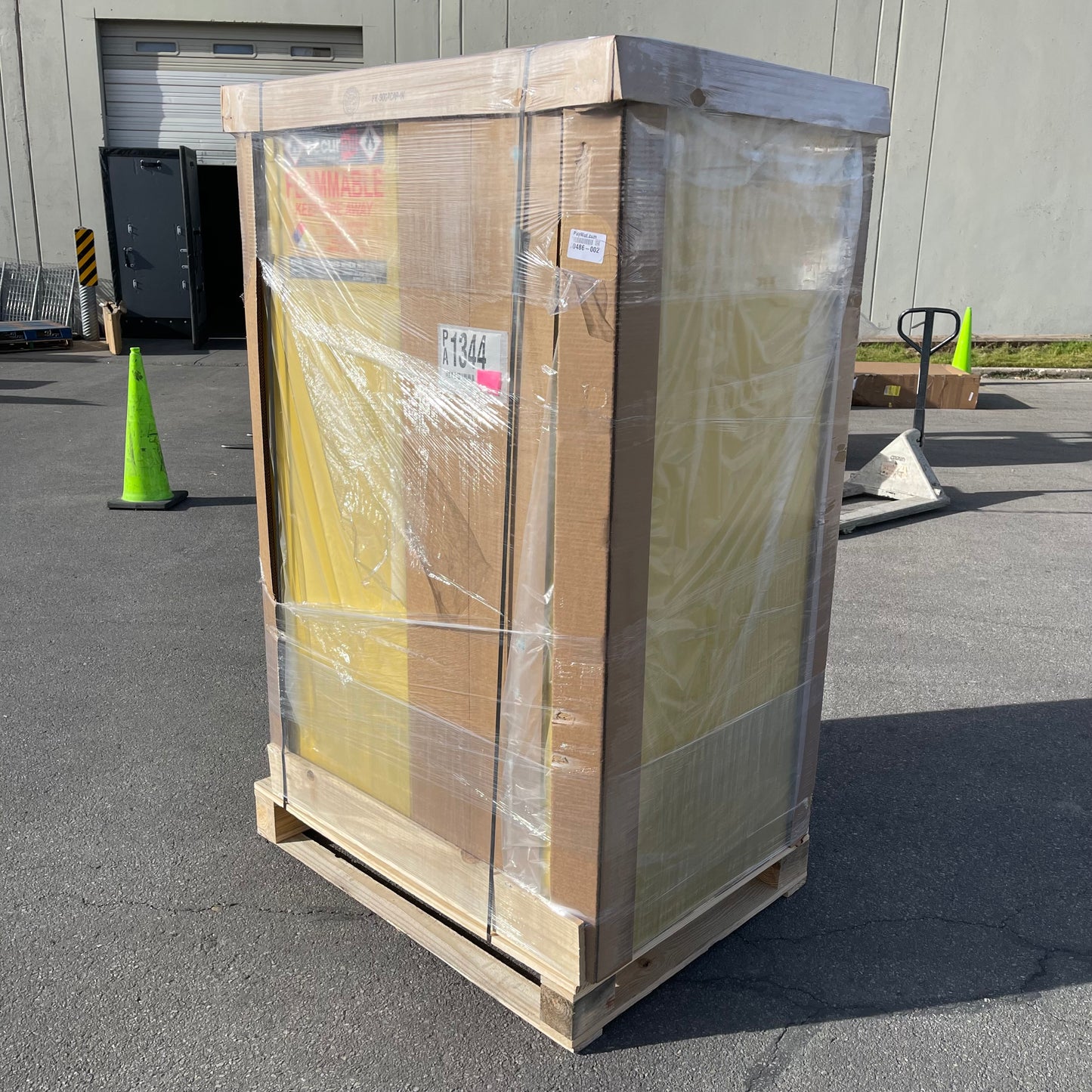 Z@ SECURALL Flammable Safety Storage Cabinet 90 Gal, 67” x 43” x 31” Yellow A390