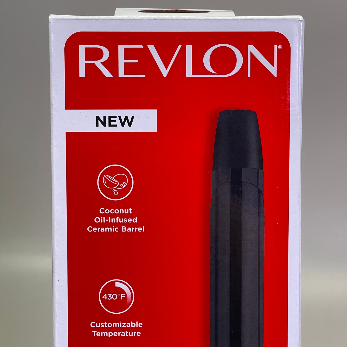 REVLON Coconut Smoothstay Oil-Infused Curling Iron Shiny, Smooth Curls 1" Black RVIR1190