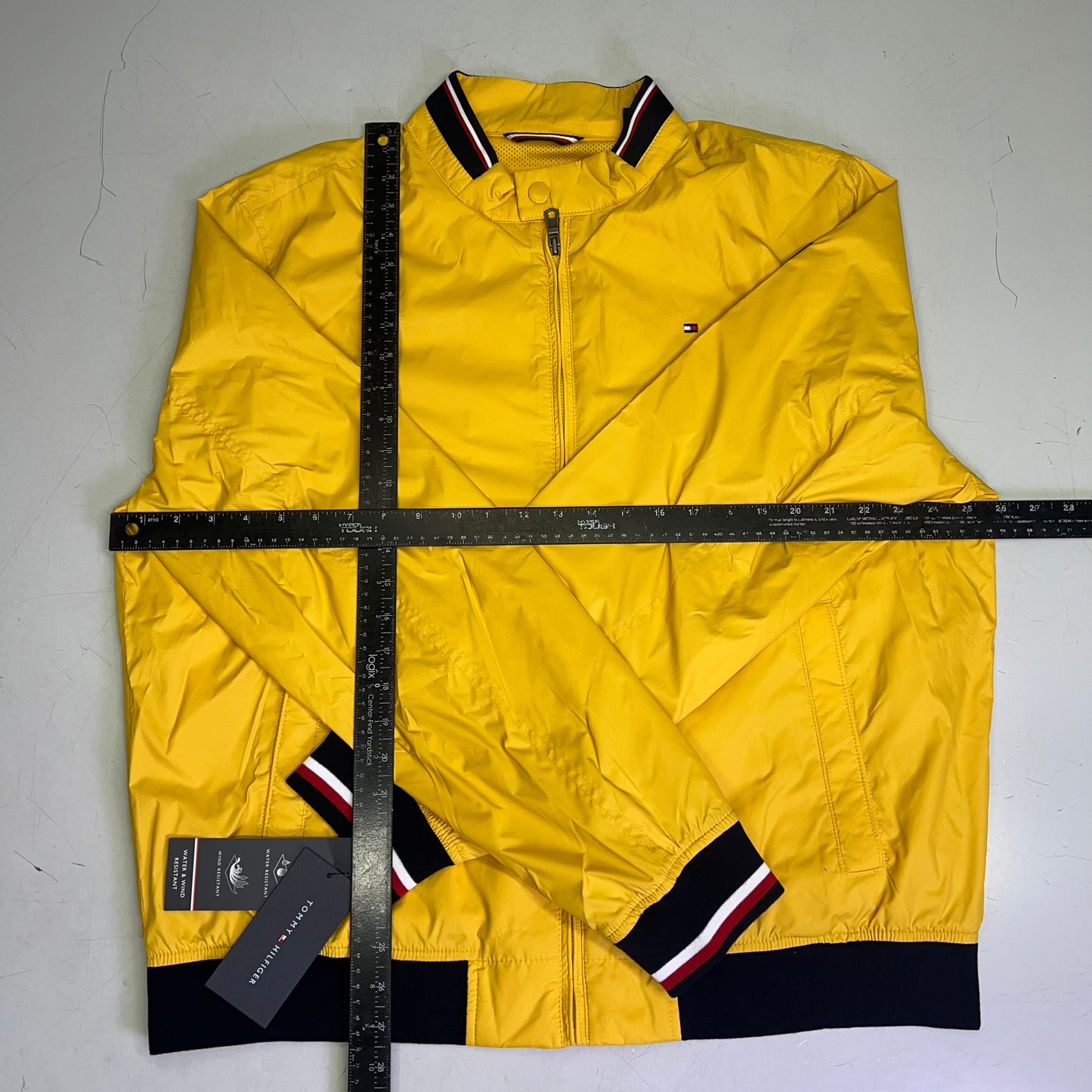 ZA@ TOMMY HILFIGER Spring Bomber Jacket Men's Sz XL Yellow 152AP680