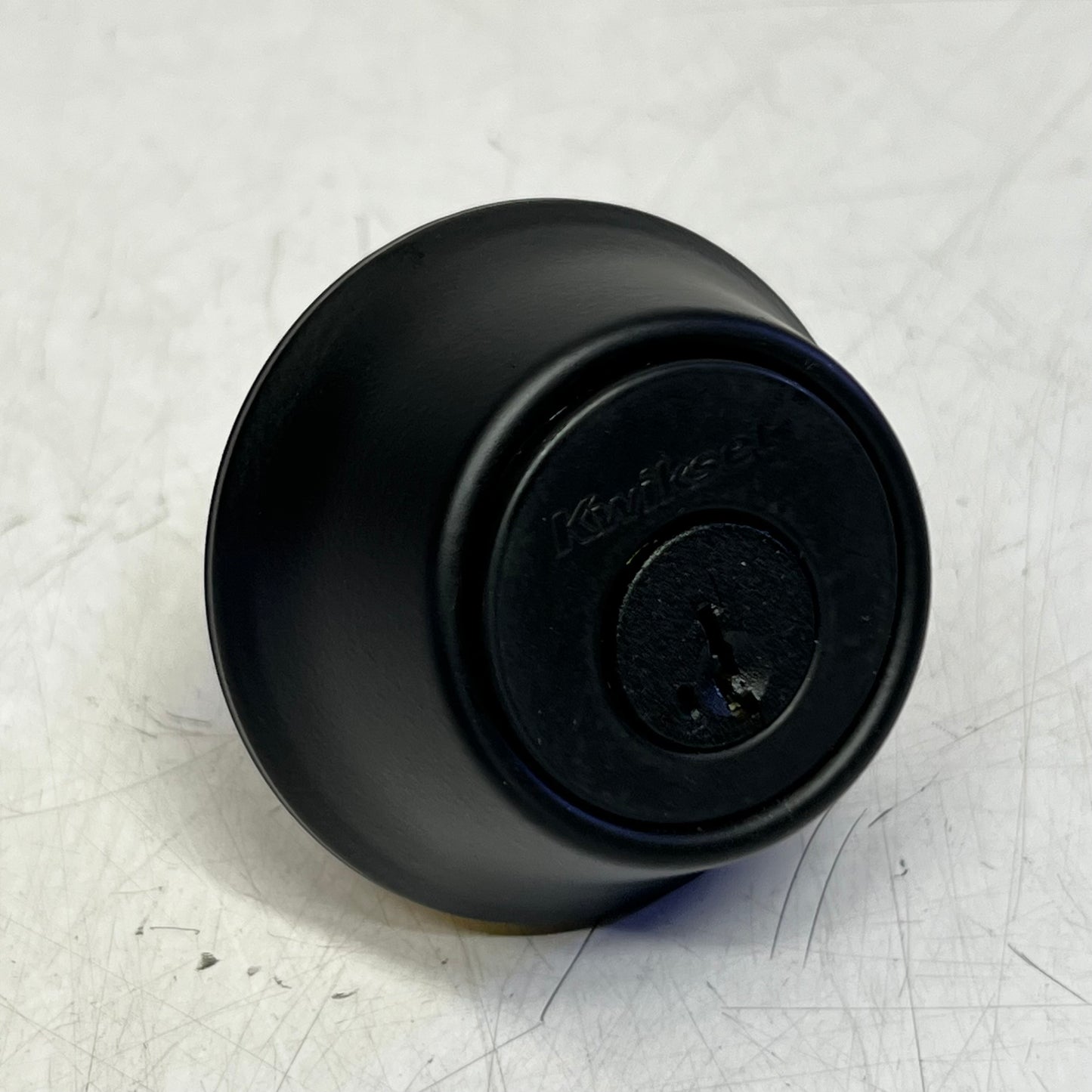KWIKSET 660-514 Smt Rcal Single Cyl Deadbolt, Matte Black 96600-773