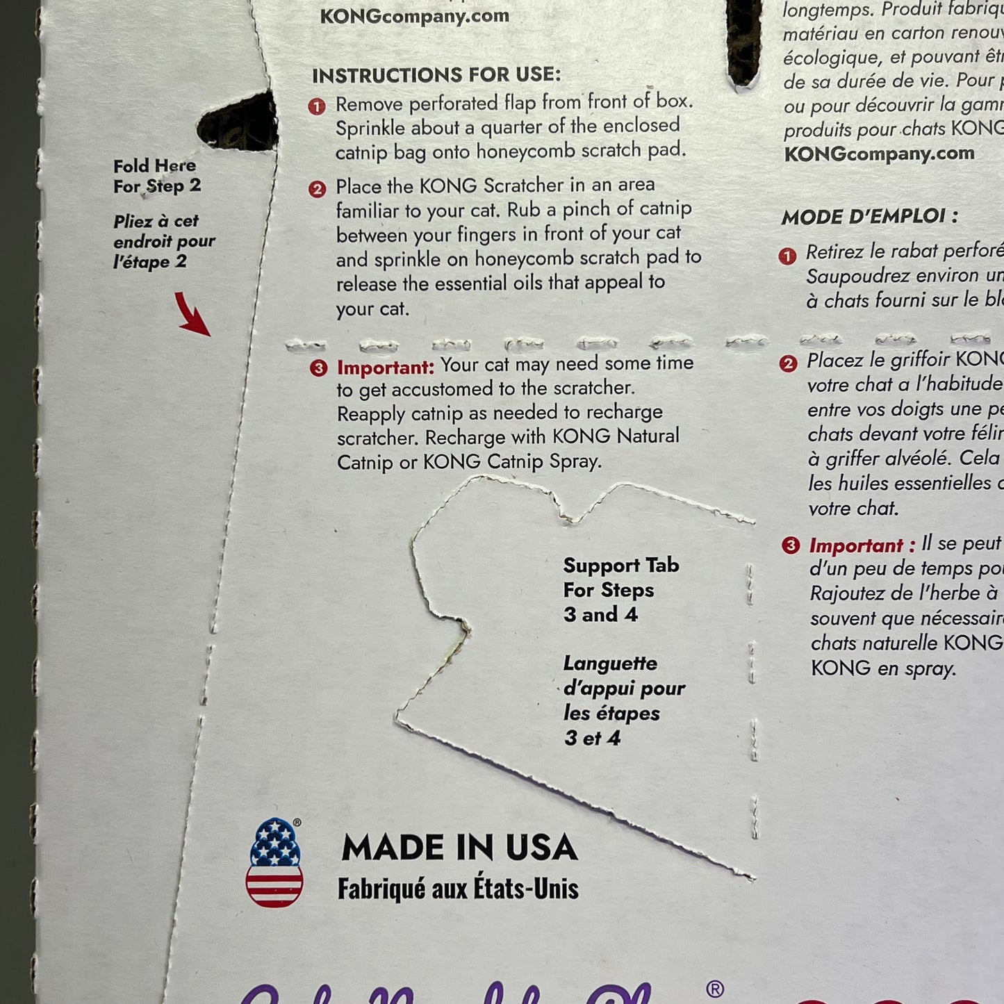 KONG (2 PACK) Naturals Pop-Up Incline Scratcher W/ Catnip 19" x 10" x 1" CS11