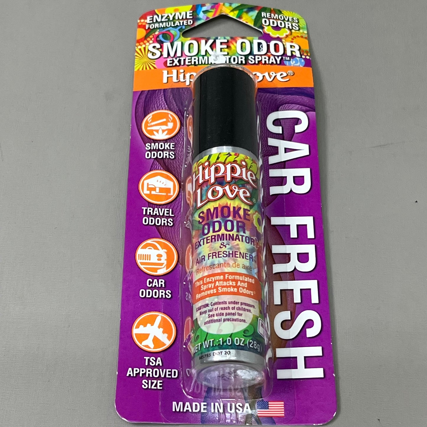 SMOKE ODOR (3 PACK) Exterminator Spray Air/Car Freshener Hippie Love Scent 1oz