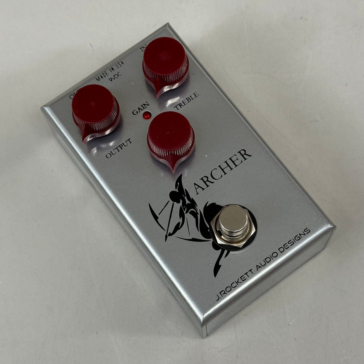 J.ROCKET AUDIO DESIGNS Archer Overdrive Boost OD Guitar Effects Pedal 5"L x 3"W x 7"H Silver AR010293
