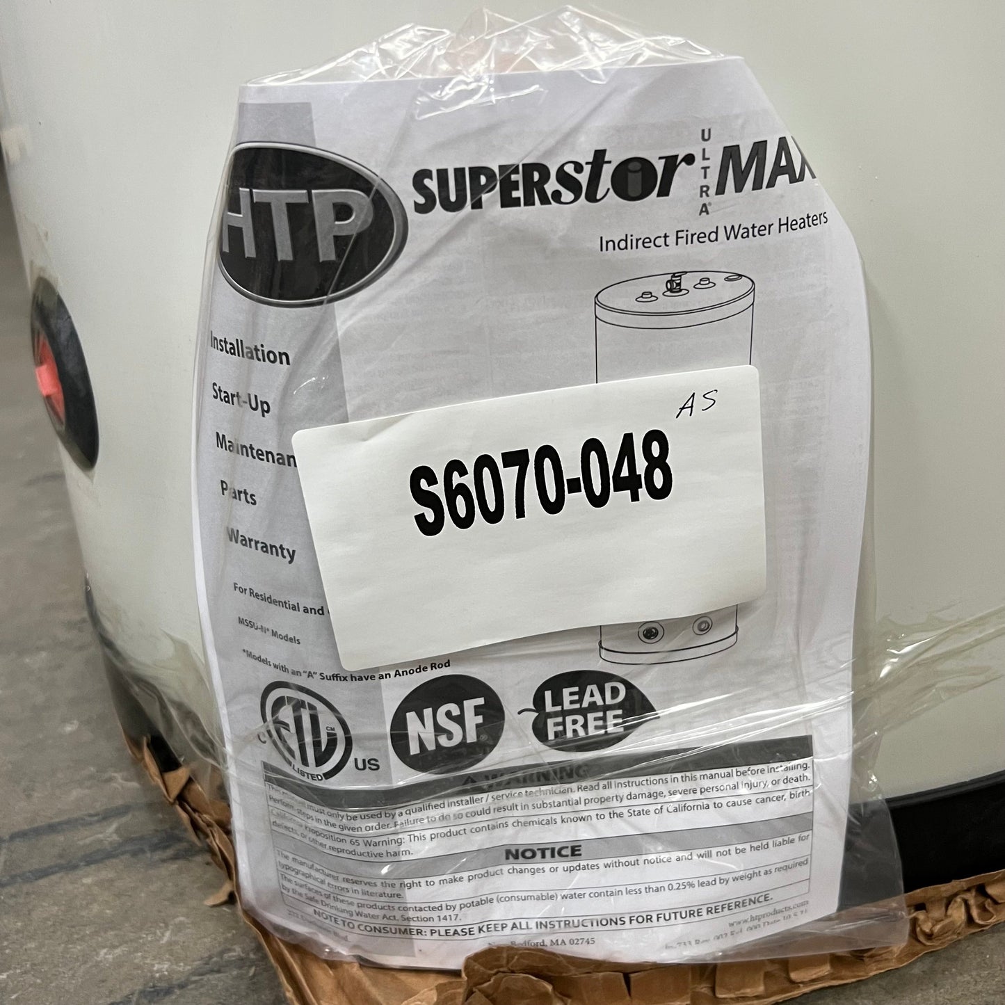 HTP Superstor Ultra Max Indirect Water Heater MSSU-60N