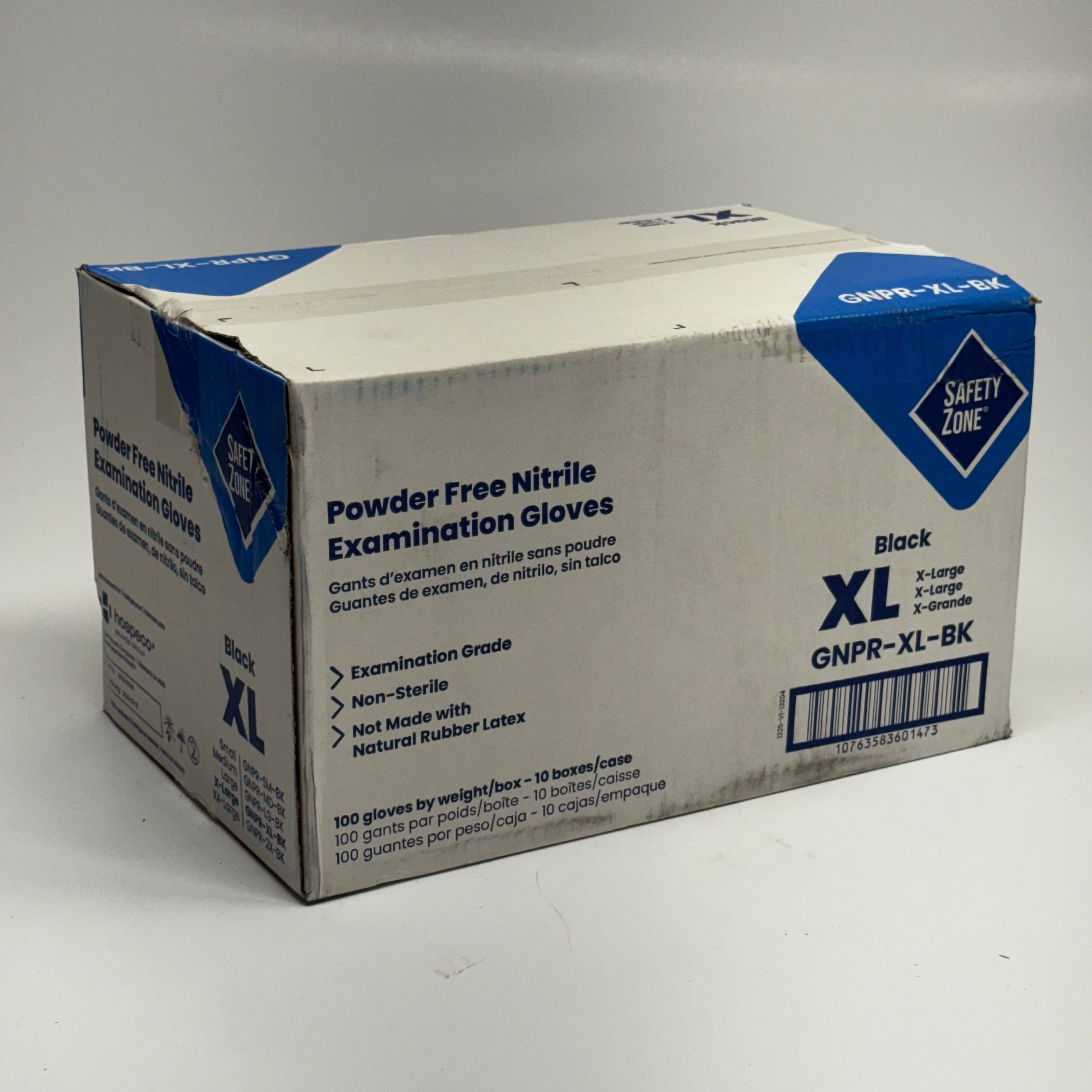 SAFETY ZONE (1000 Gloves) Powder Free Nitrile Examination Gloves