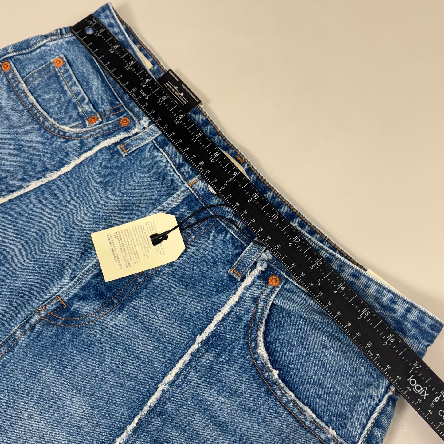 LEVIS Recrafted Icon Skirt Mid Rise Original Women's Sz 31 Novel Notion Med Wash