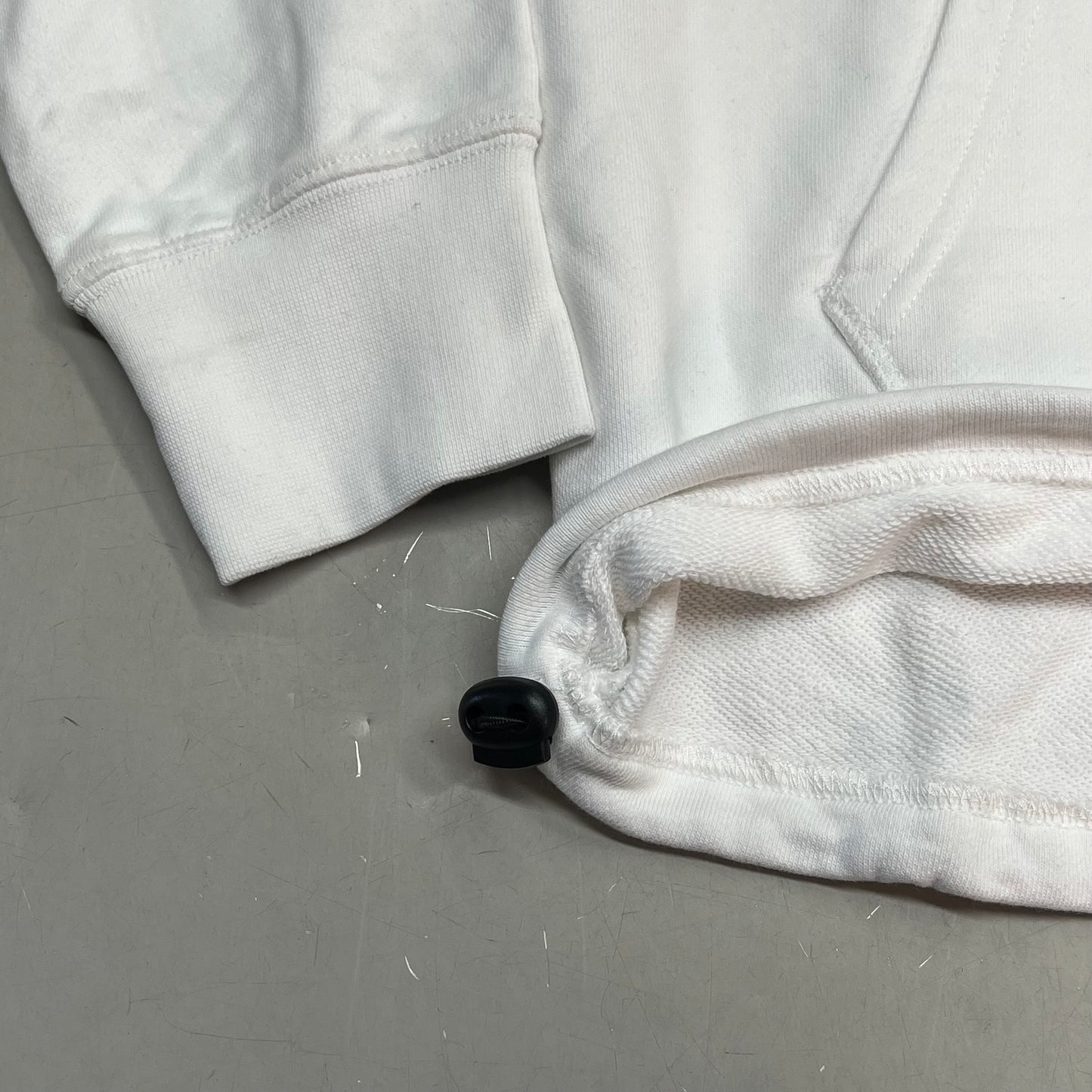 MONSTERCAT Synch Waist Hooded Pull Over Logo Hoodie Men's Sz M White/Black