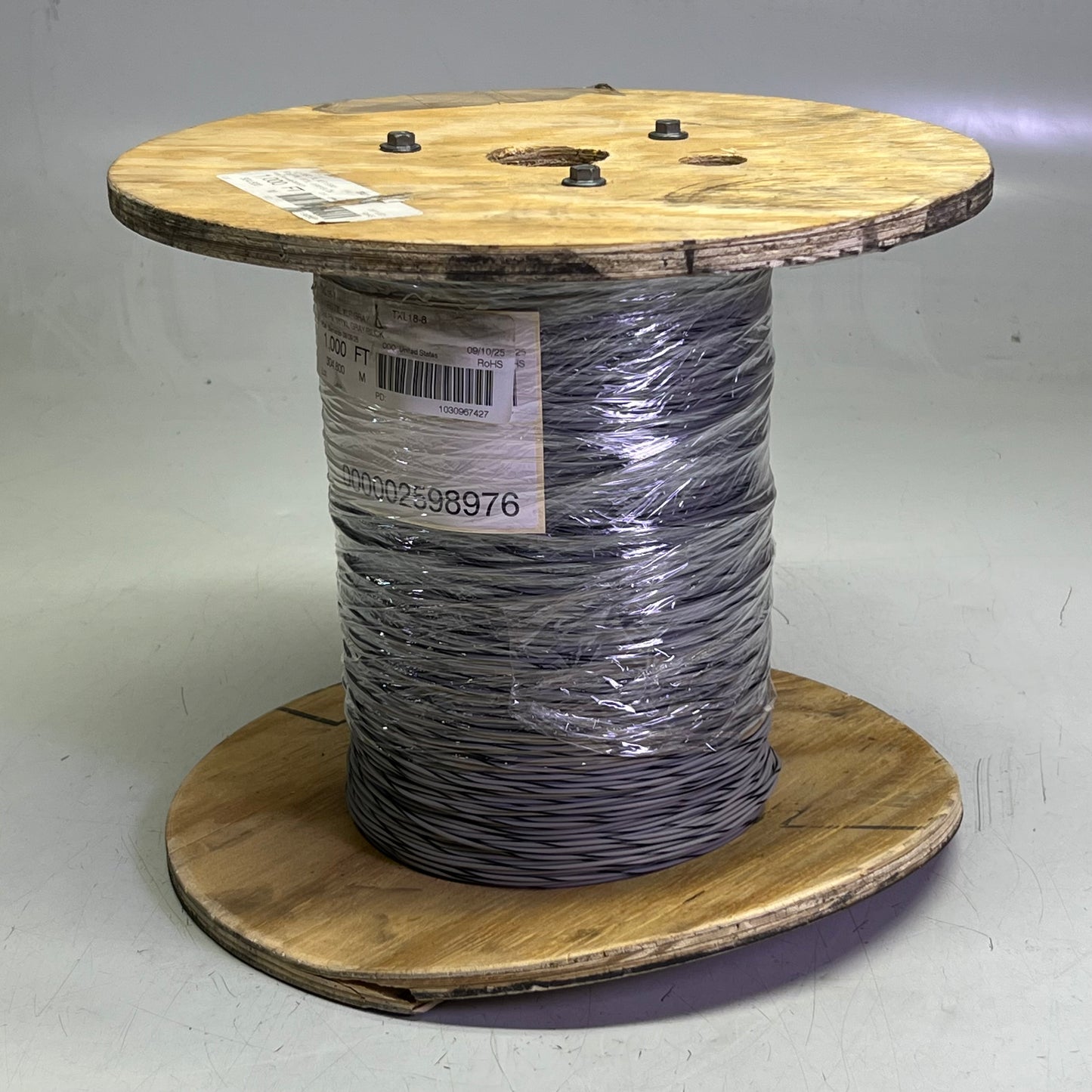 1000' TXL18-8 Automotive Hook Up Wire 18 19BC TXL XLP Gray