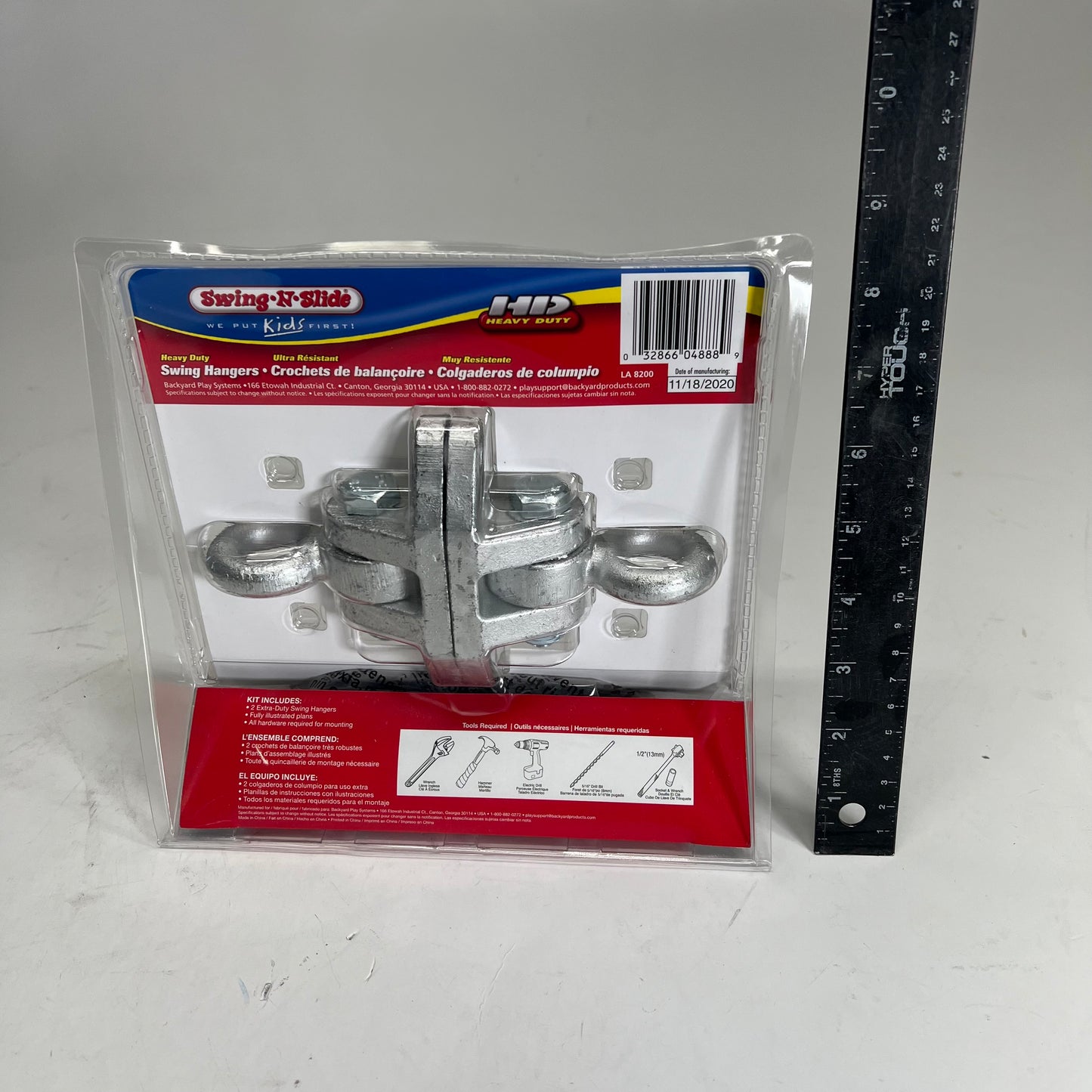 SWING-N-SLIDE (SET OF 2) Swing Hangers Cast Steel HD Heavy Duty Silver NE 4888