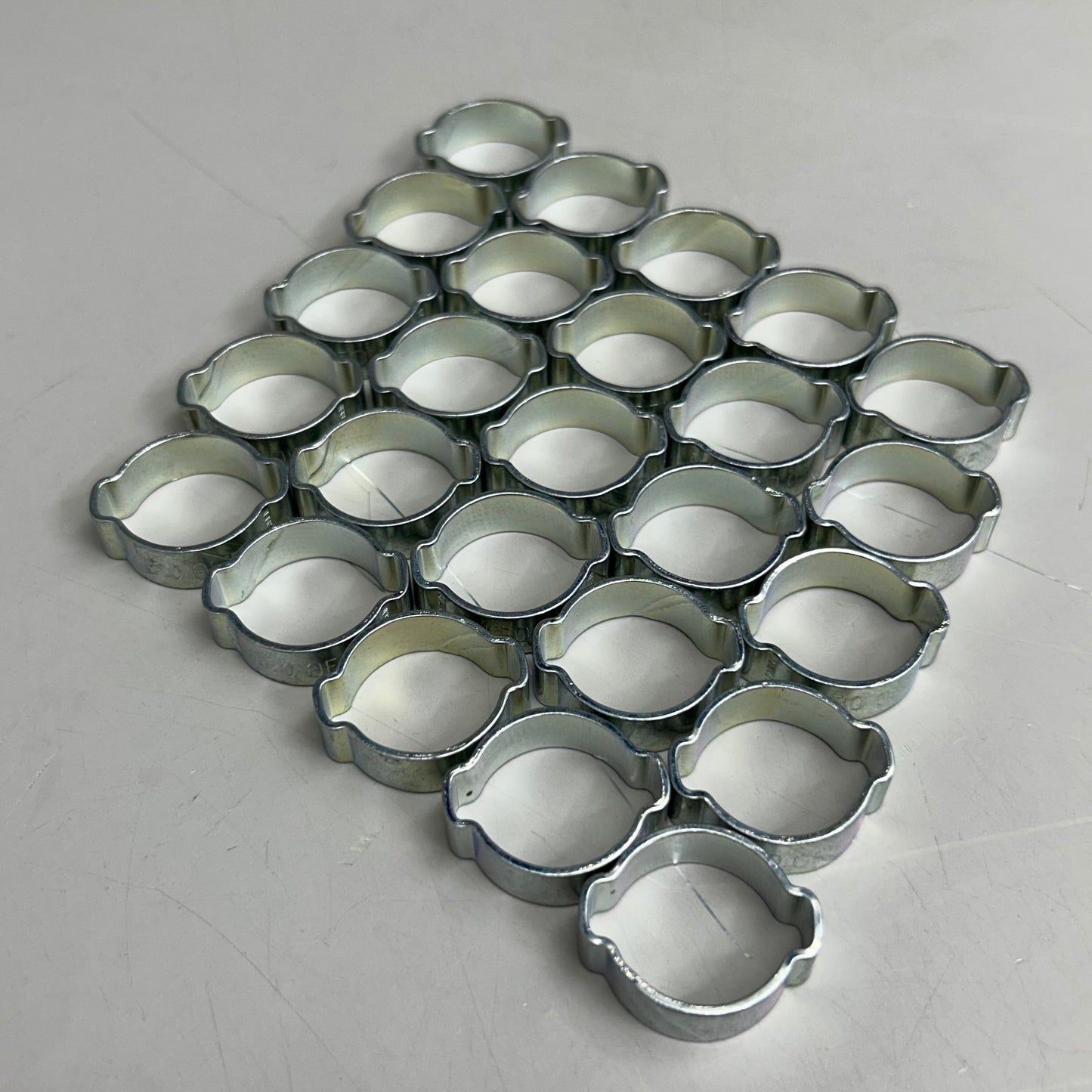 COILHOUSE PNEUMATICS  (25 Pack) Double Ear Clamp Zinc Plated Steel 20mm