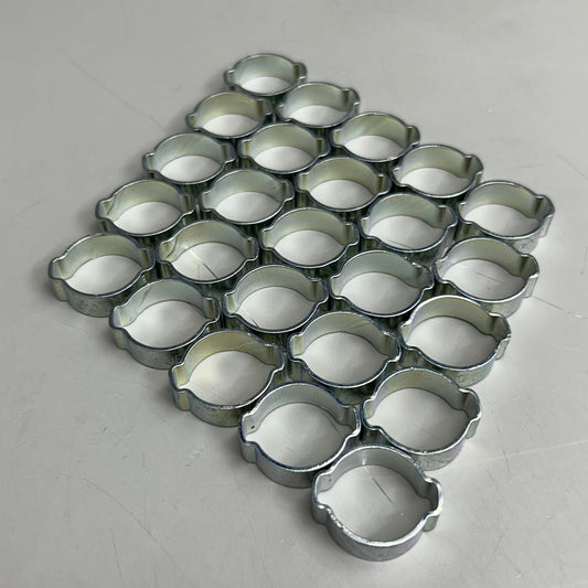 COILHOUSE PNEUMATICS  (25 Pack) Double Ear Clamp Zinc Plated Steel 20mm