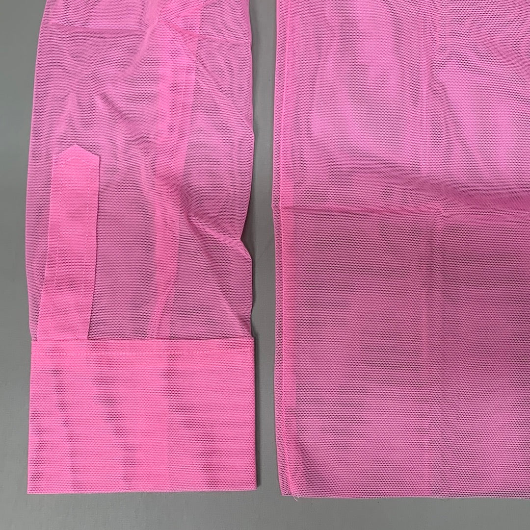 NORMA KAMALI Nk Shirt w/ Faux Pockets Sz M/38 Candy Pink ST1236MS963966