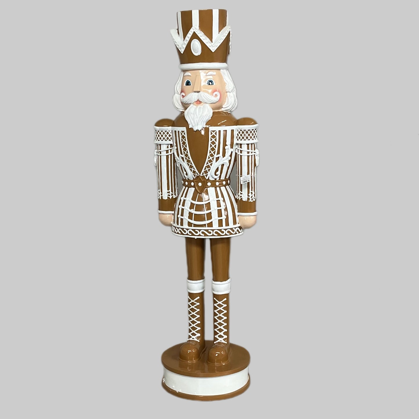 RAZ IMPORT Gingerbread Nutcracker Christmas Figure 44" White/Brown 4401601