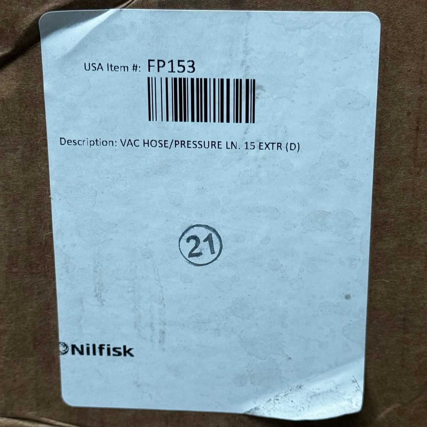 NILFISK Advance Vacuum Hose Pressure LN 15 EXTR for Carpet Cleaning 182" F153