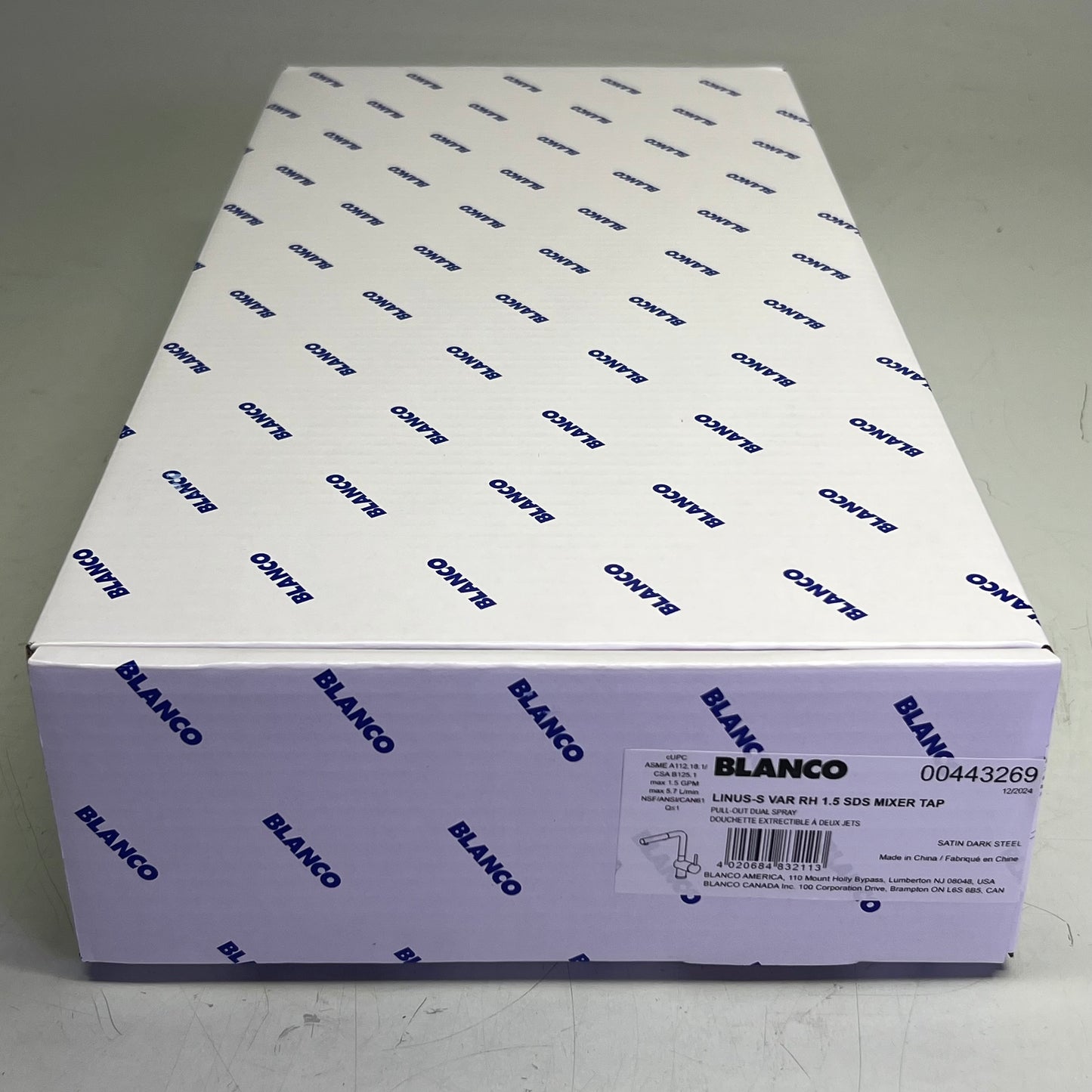 BLANCO Linus-S Var RH 1.5 SDS Mixer Tap Pull Out Spray Satin Dark Steel 00443269