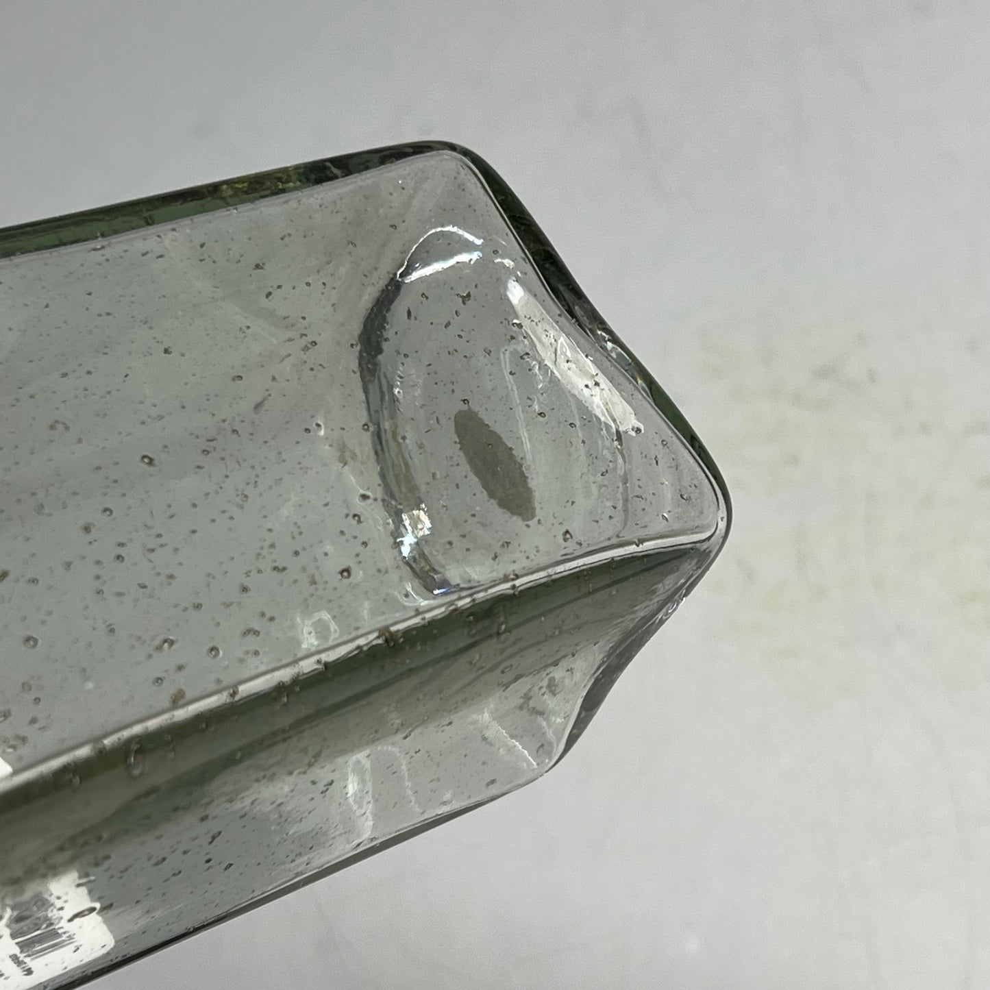 ZA@ RAZ IMPORTS Ripple Glass Wall Vase W/ Back Hoop 6"x3" Clear/Bubble 4419560