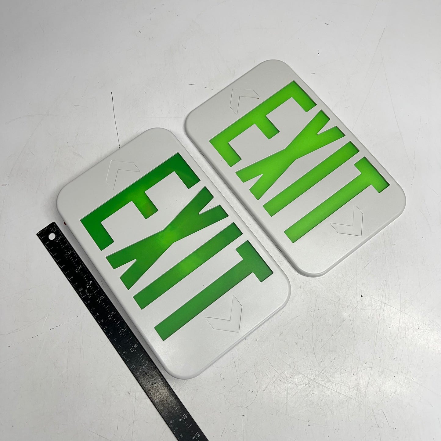 COOPER LIGHTING All-pro APX Thermoplastic LED Exit Sign 12.5x7" Green APX7GB