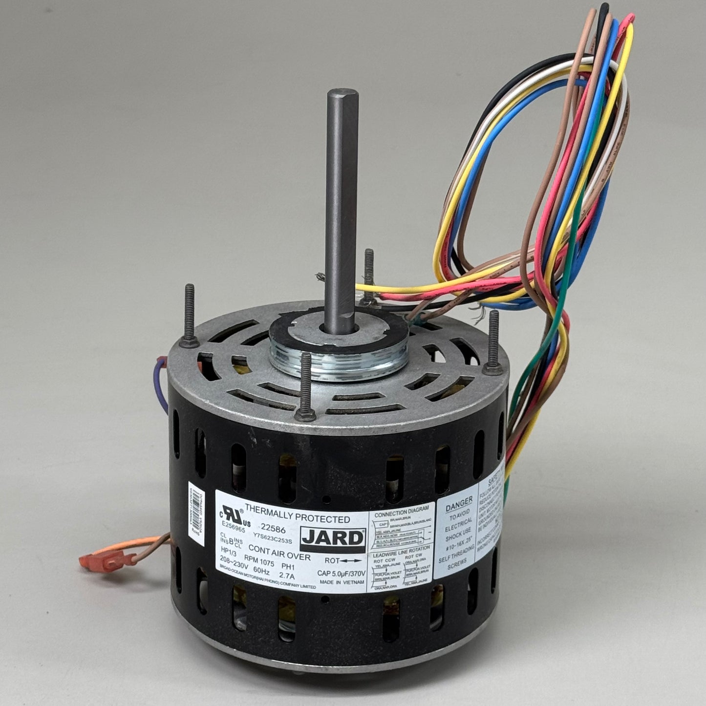 JARD Direct Drive Blower Motor 3 speed 1075 RPM 22586