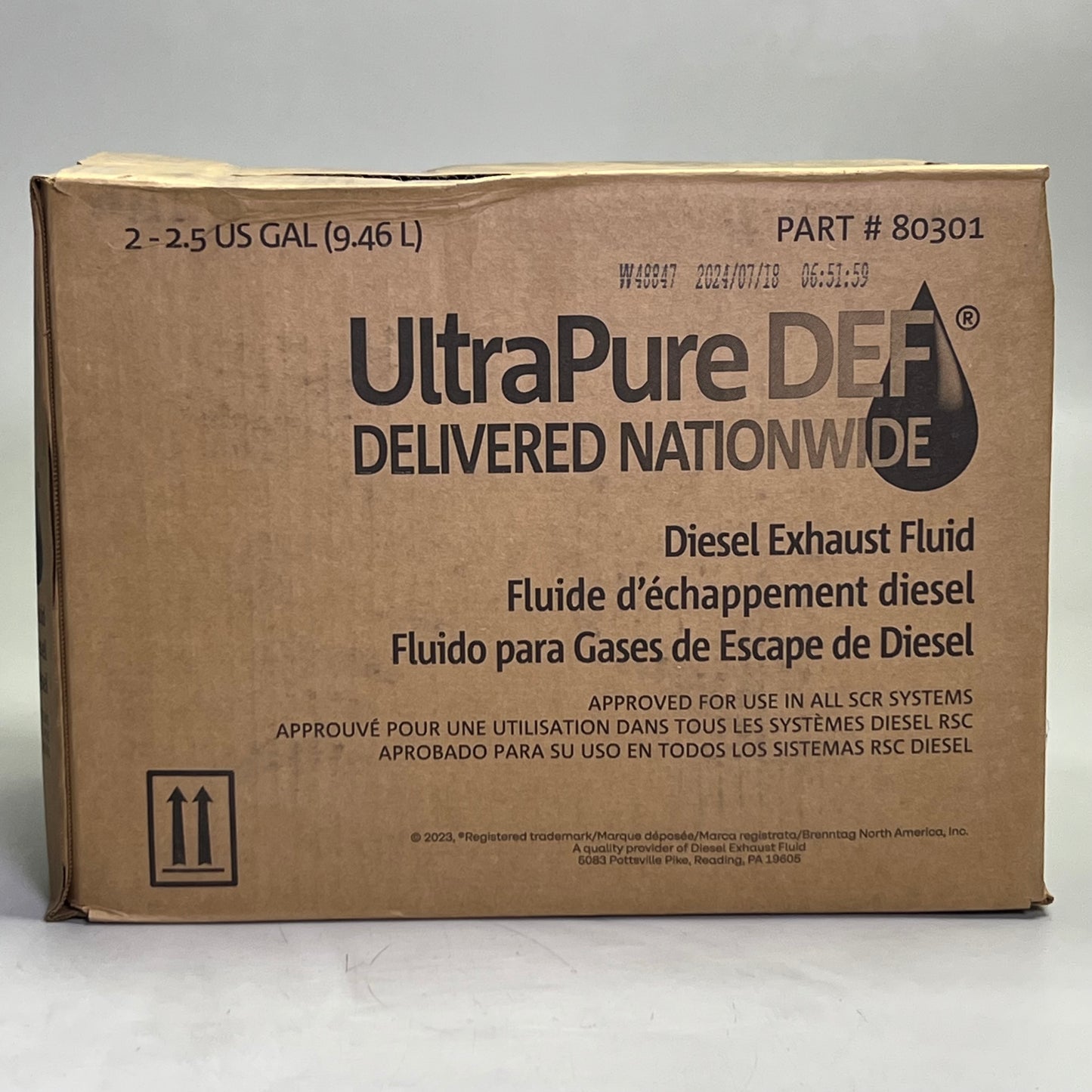 ZA@ ULTRAPUREDEF Diesel Exhaust Fluid 2-2.5Gal 80301 (New) Z