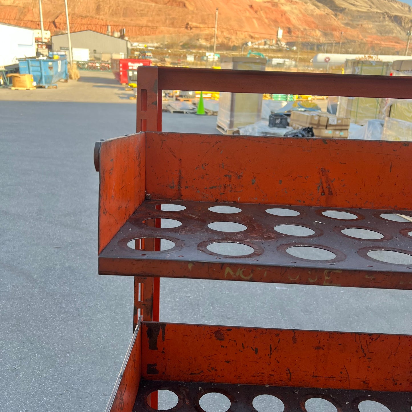 Cnc Tool Holder Cart 65"x 33"x23" 117 Slots Orange (Used)