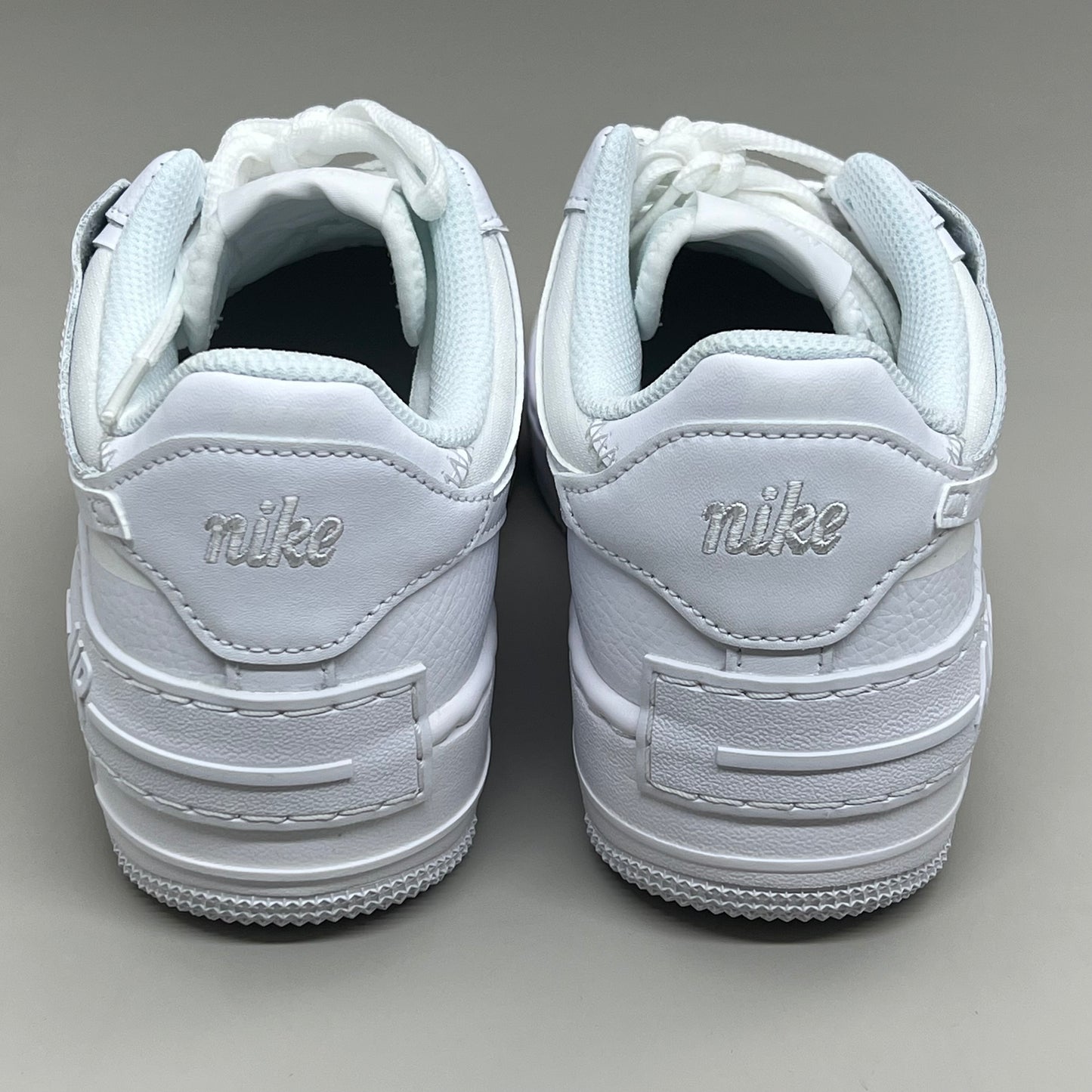 NIKE Air Force 1 Shadow Layered Double Branding Sz Women's 7 White CI0919-100