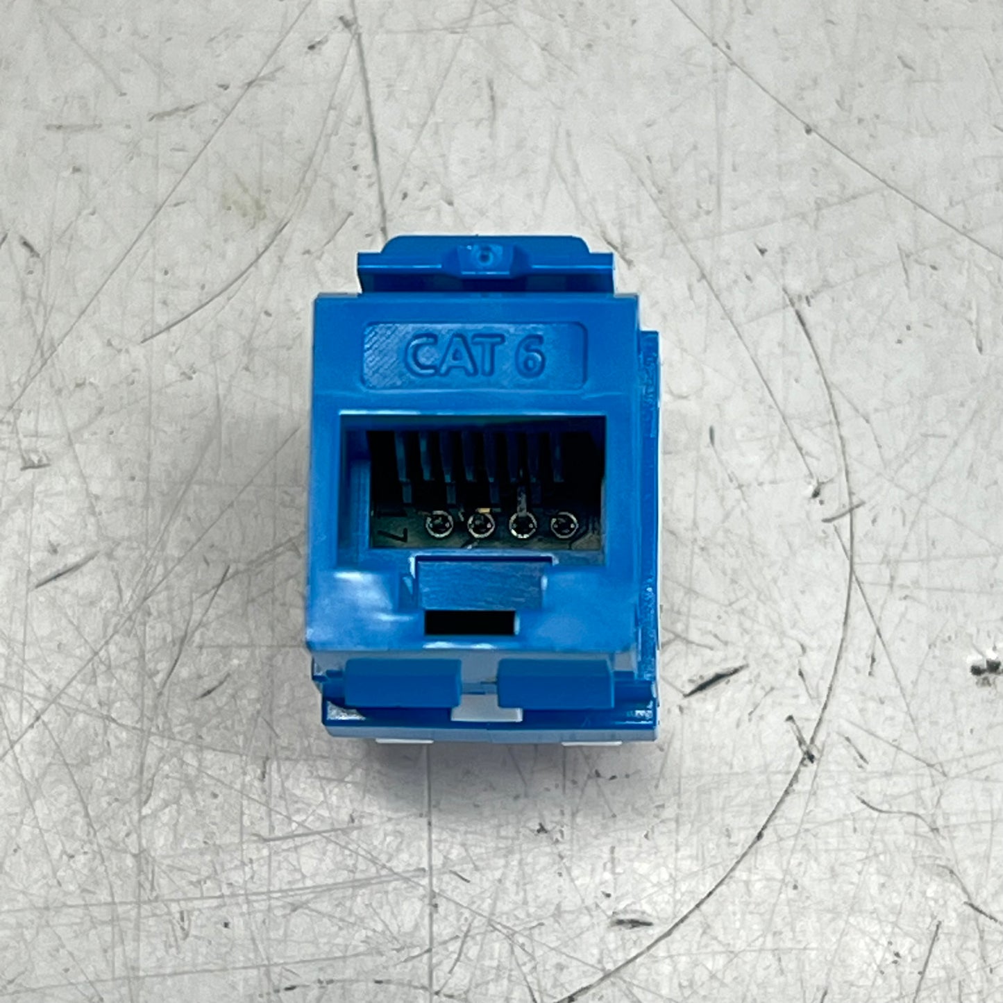 LEVITON Extreme Cat 6a Quickport Jack Channel Rated 26 To 22 AWG Blue 6110G-RL6
