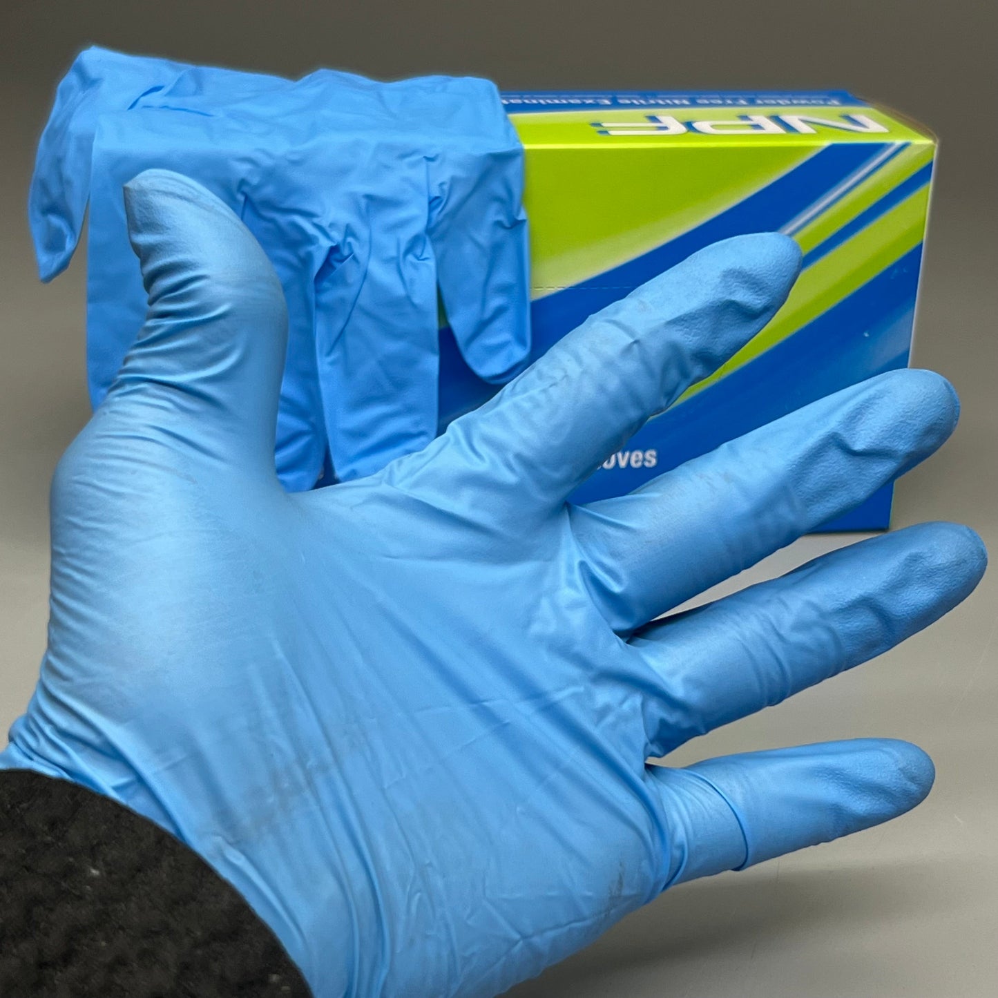 HOSPECO NPF (1,000 PACK) Nitrile Powder Free Exam Gloves Sz L Blue GL-N106FL