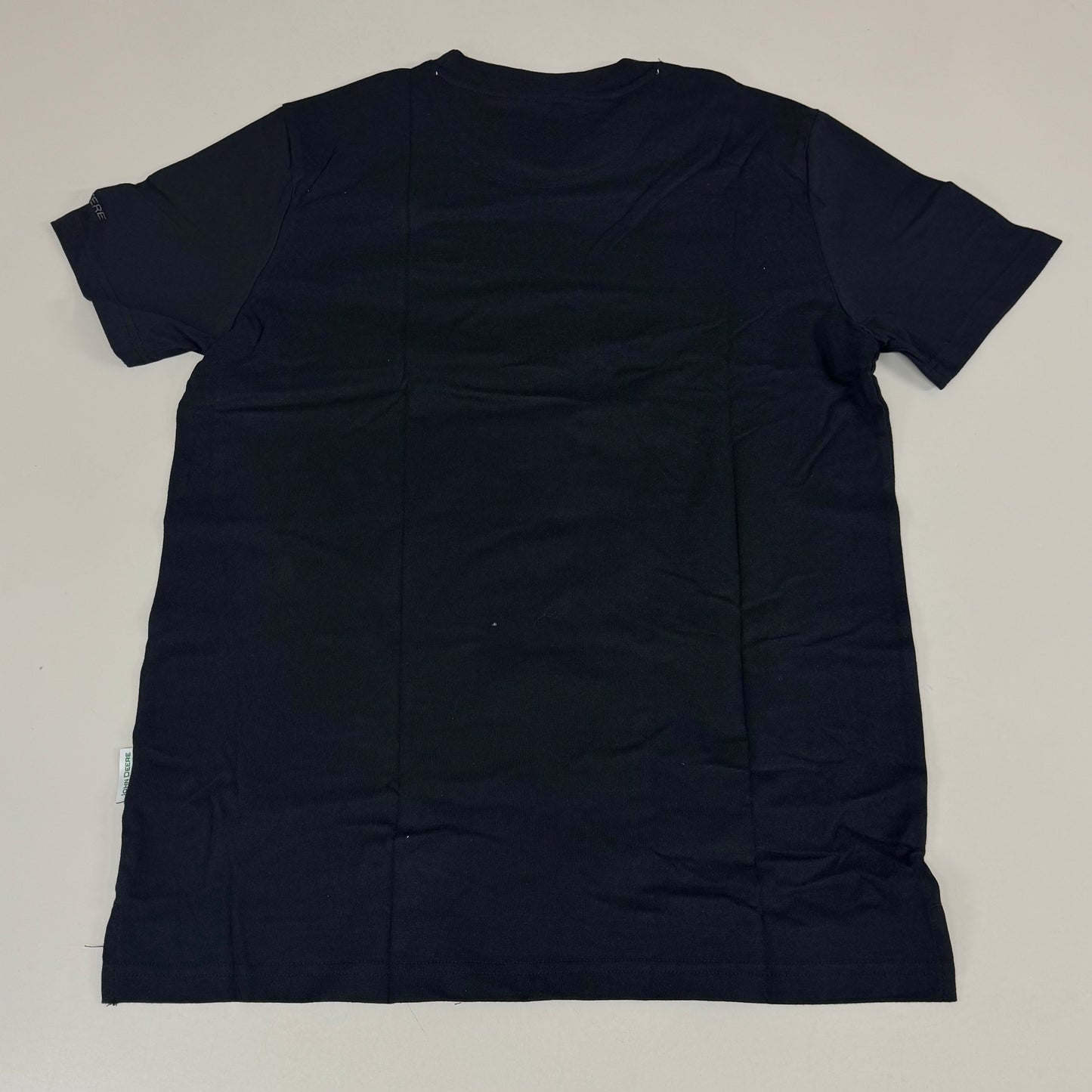 JOHN DEERE Embroidered Logo Short Sleeve Tee Shirt Men's Sz S Black 1896842