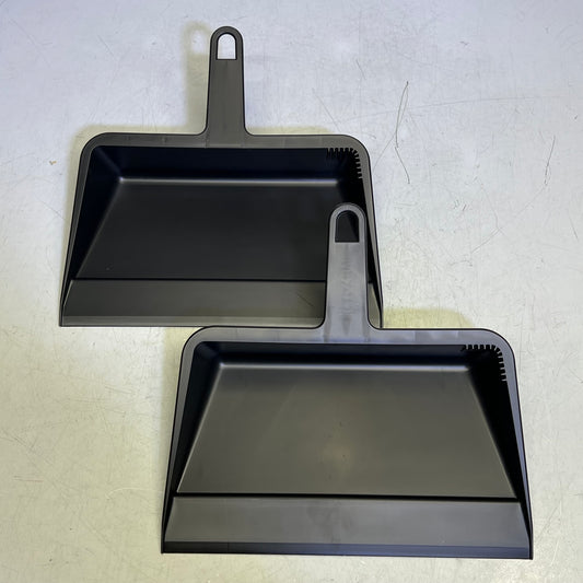 ZA@ IMPACT (2 PACK) Polypropylene Value Plus Dust Pans 12"x11"x4" Black #710