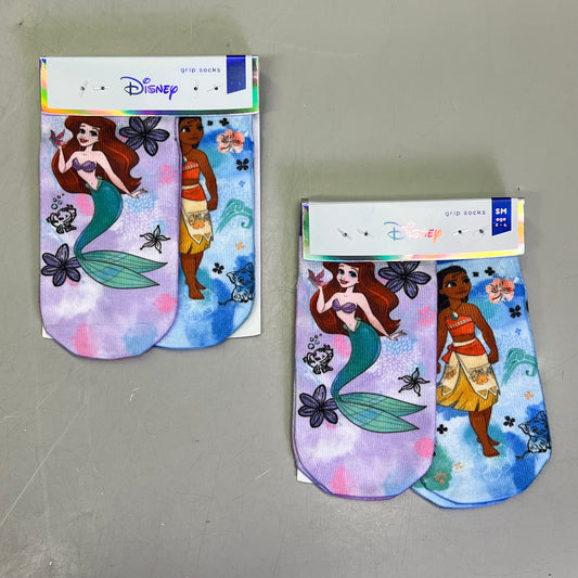 ZA@ TAVI NOIR (2 PACK, 2 PAIR EACH) Disney Princess Grip Socks Kids 2-4 Yrs Sz SM