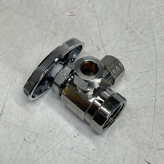 BRASS CRAFT Dual Angle Supply Stop Valve  1/2" FIP x 3/8" O.D. Compr R1701LRX-C1