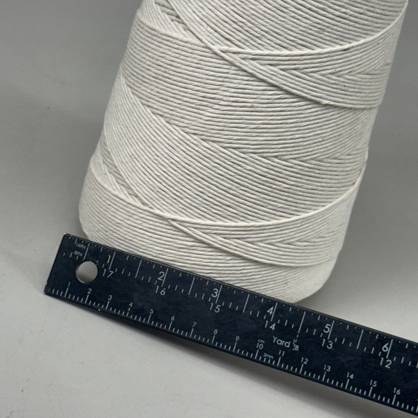 ZA@ UNBRANDED (3 PACK, 6 POUNDS TOTAL TWINE ) 8/12 PLy Poly cotton No. 2 Cone Twine White