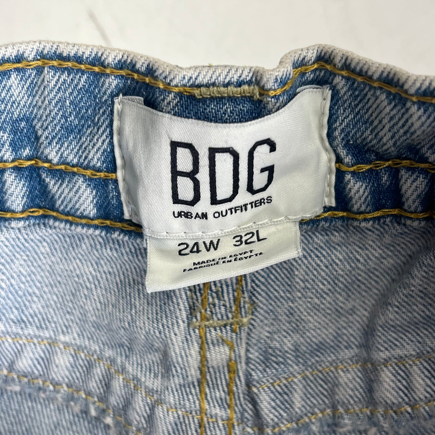 URBAN OUTFITTERS Kayla Low Rider Wide Leg Jeans Women's Sz 24W 32L Bleach