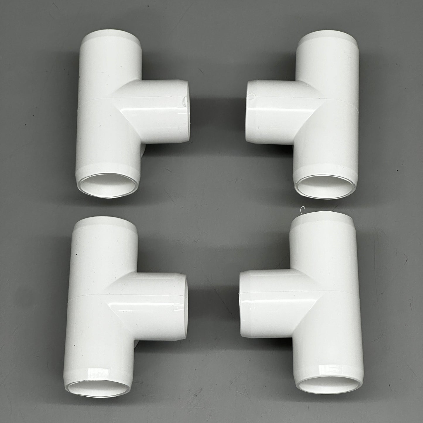 PVC PIPE (8 Pack) 3/4" 4-Way Elbow & 4" Straight Pipe PVC Fitting in White