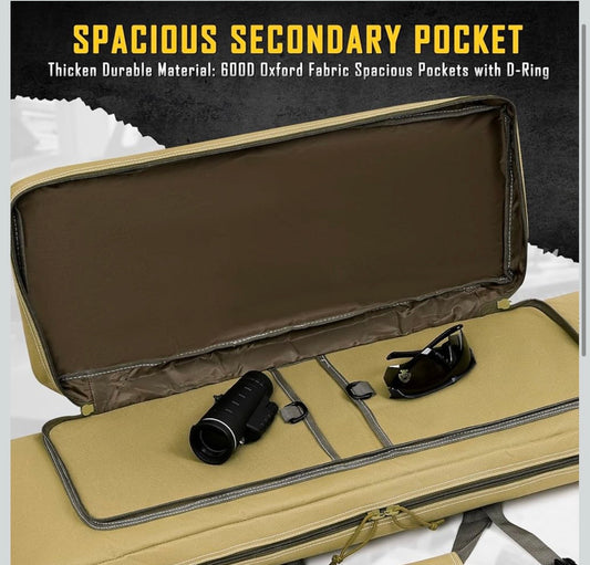 DULCE DOM 48" Double Soft Rifle Case, Khaki X0033CHYOX