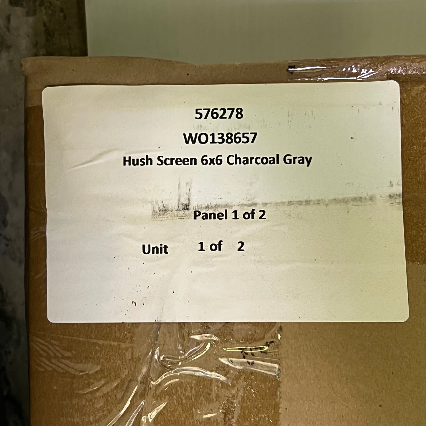 VERSACE PORTA Hush Screen Door Charcoal 6" x 6" Gray WO138657