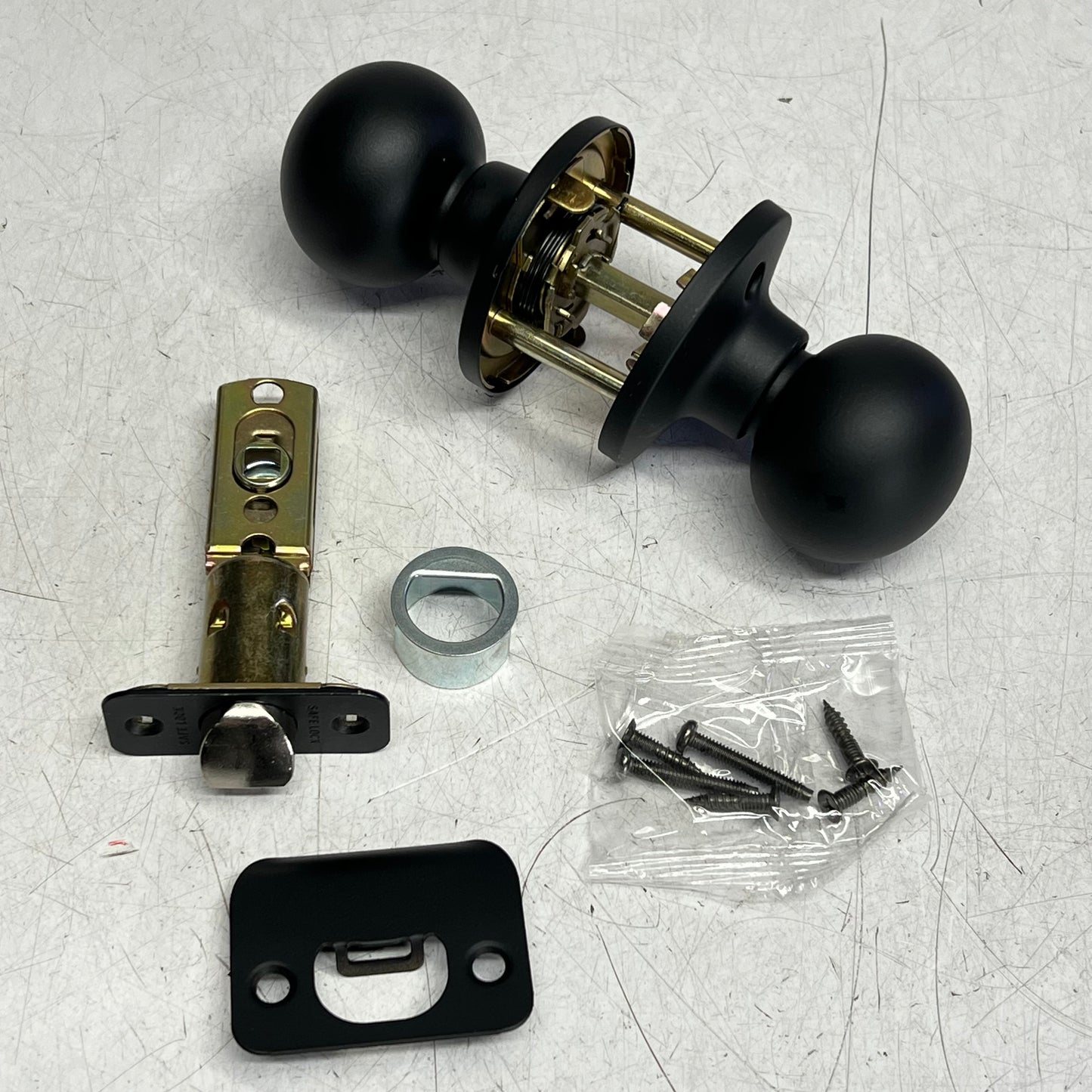 KWIKSET Safe Lock Regina Passage Adjustable Backset Matte Black 9SK10000-055