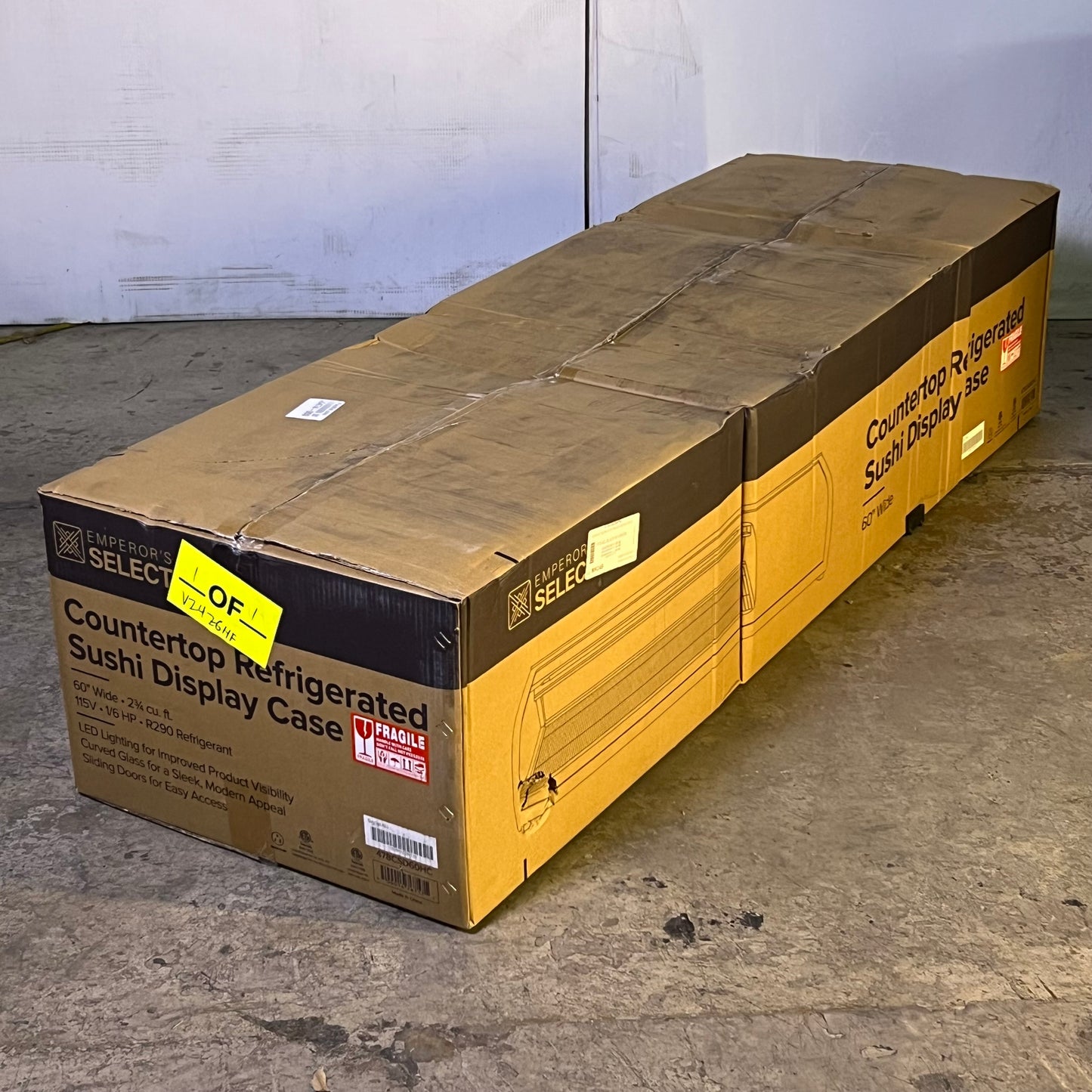 EMPEROR'S SELECT CSD-60 Countertop Refrigerated Sushi Display Case 115V 1/6HP Sz 60"W x 2 3/4 cu. ft. 478CSD60HC