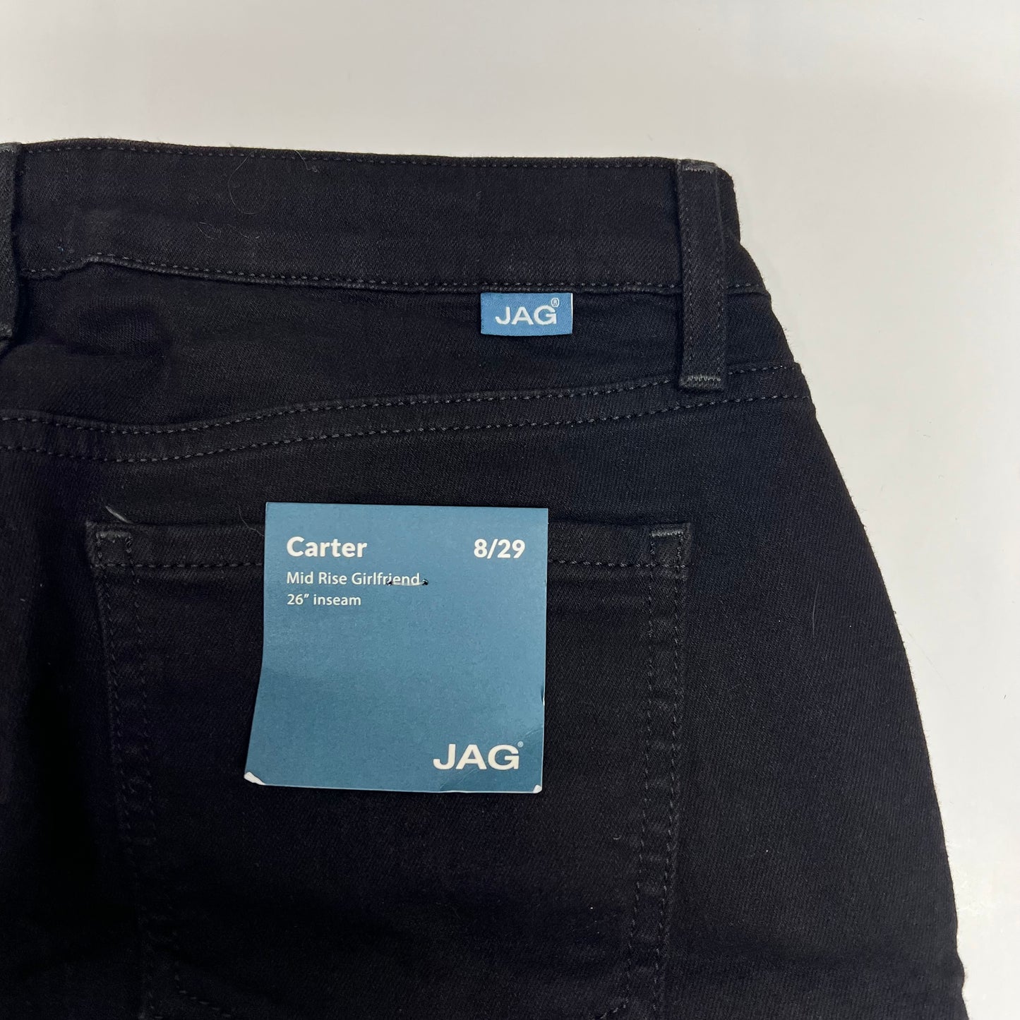 JAG Carter Mid Rise Girlfriend Pant Women's Sz 8 Black Void J2467459BKVD