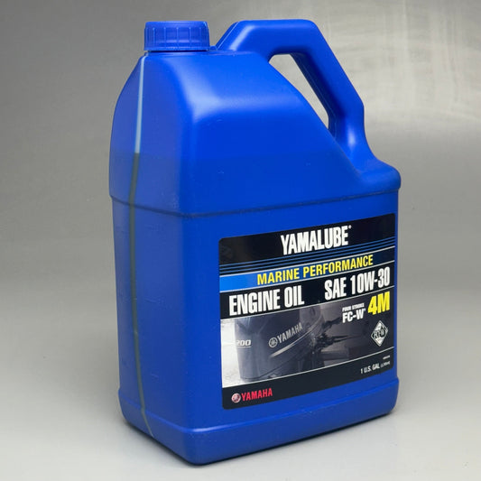 ZA@ YAMAHA Yamalube Marine Performance Engine Oil SAE 10W-30 Four Stroke FC-W 1 Gal Blue A