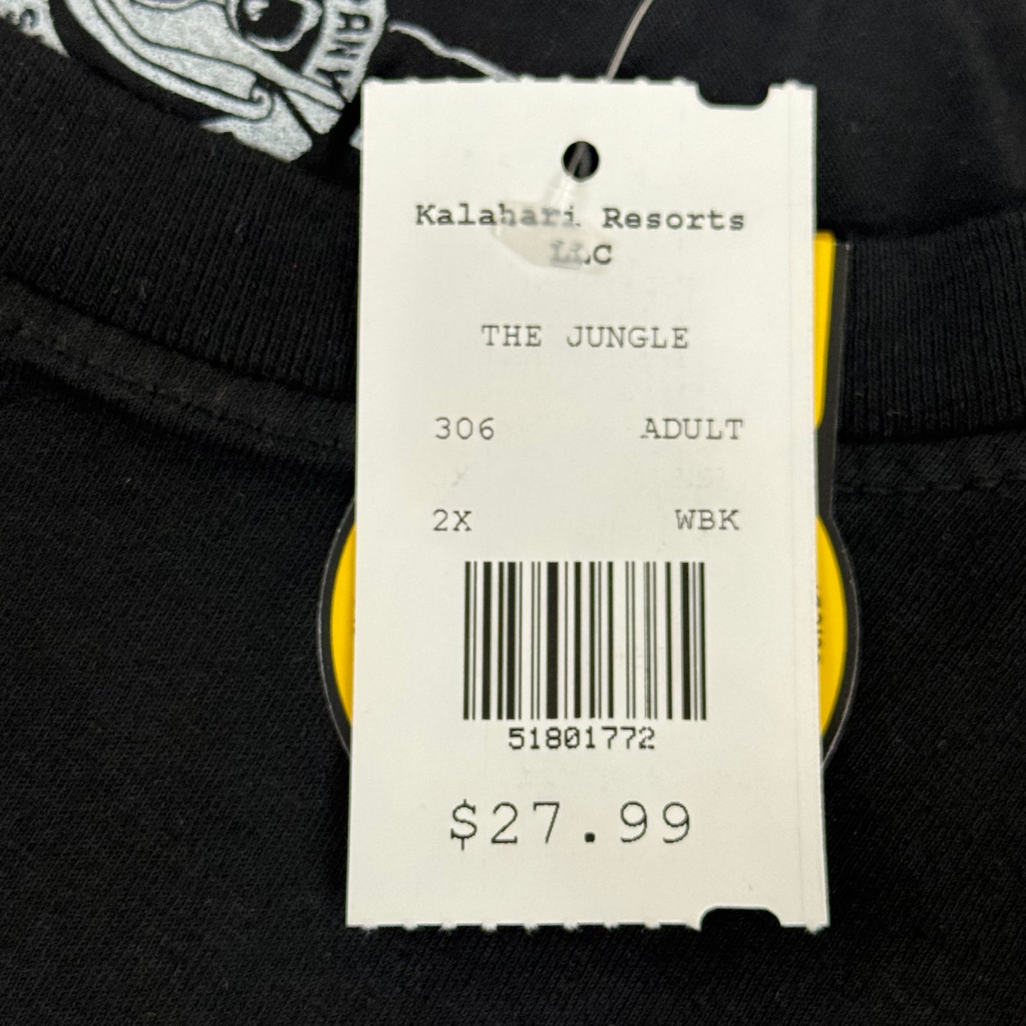 THE DUCK COMPANY Welcome To The Jungle Kalahari T-Shirt Adult XX-Large Black,Blue,Yellow