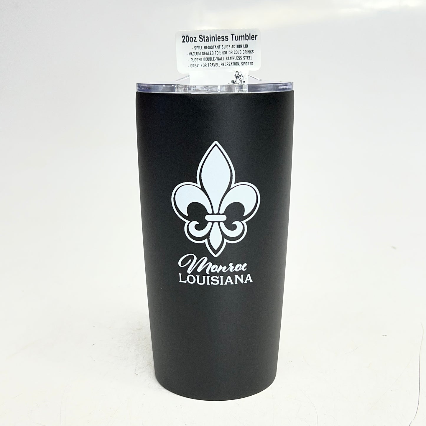 US PALY 20 Oz Stainless Steel Tumbler with Design, Black C800-WM
