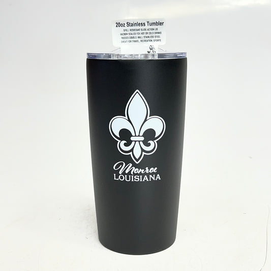 US PALY 20 Oz Stainless Steel Tumbler with Design, Black C800-WM