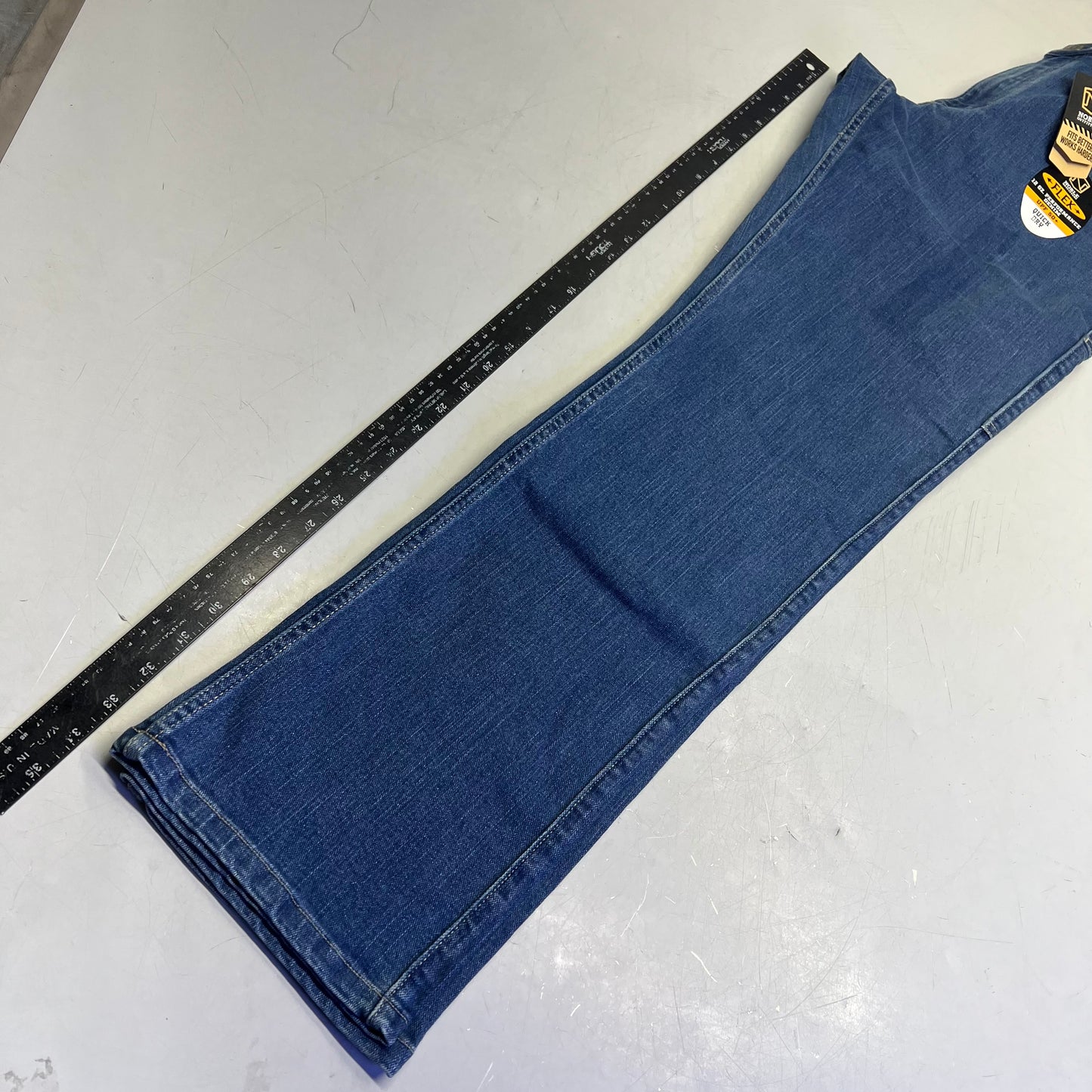 NOBLE OUTFITTERS Flex Denim Carpenter Jean Men's Sz 34x34 Stonewash 18457