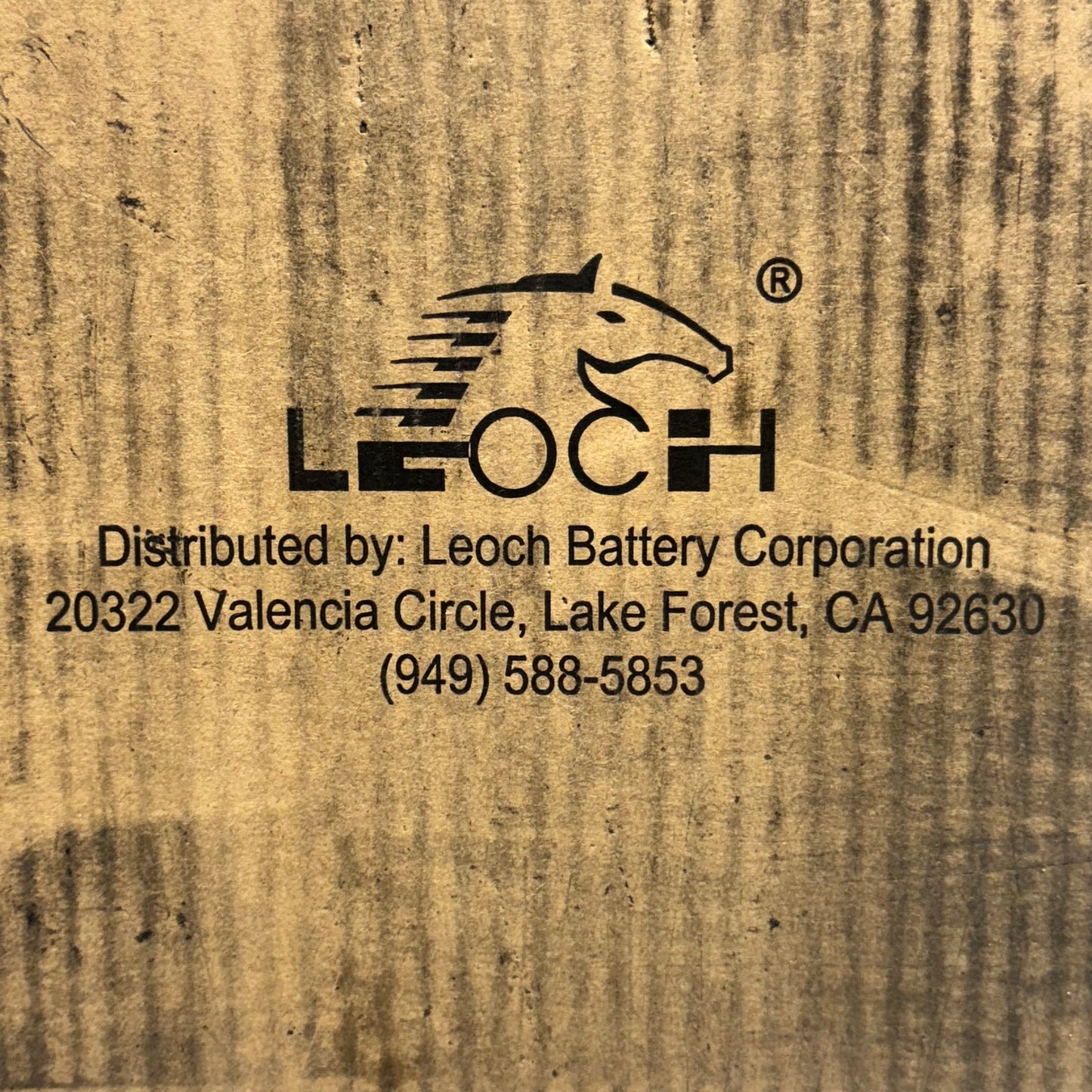 LEOCH Non Spilllable Battery LPL12-55 (55Ah) T6 39.8 Lbs Sz 8”Hx8.5”Lx5”W Black