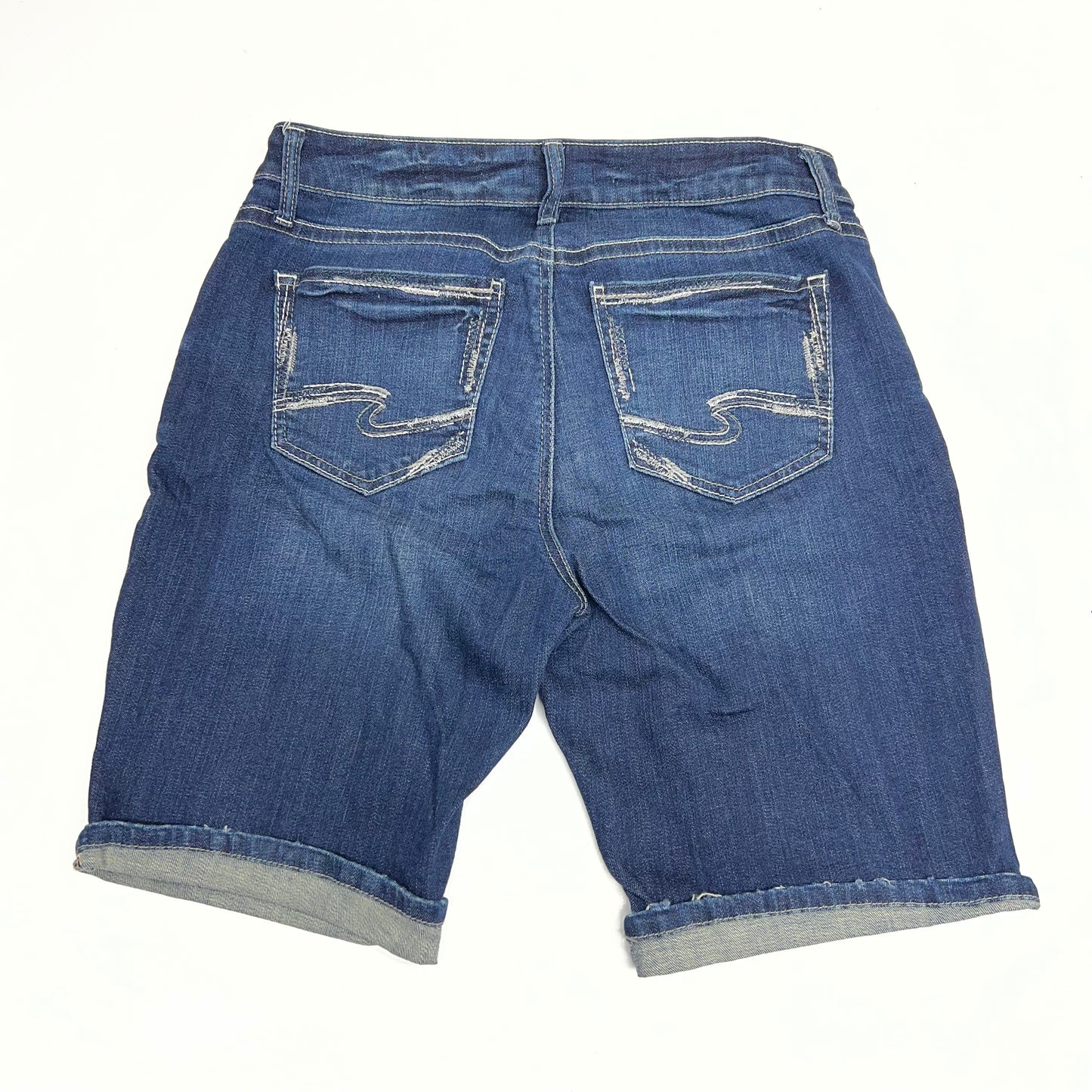 SILVER JEANS CO. Suki Bermuda Shorts Women's Sz 30/9 Dark Indigo L53943SCV399