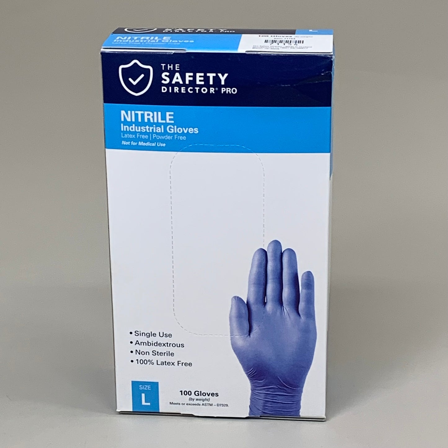 THE SAFTEY DIRECTOR (1000 PACK) Nitrile Industrial Gloves Latex Free Sz L 71154