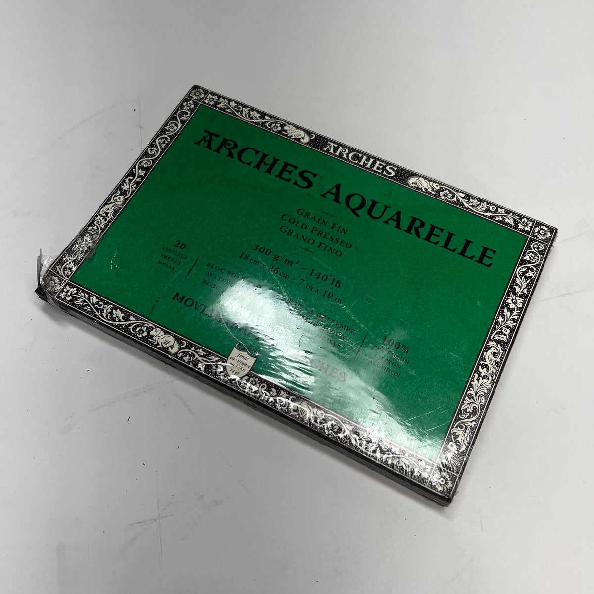 ZA@ ARCHES (2 PACK, 20 SHEETS EACH) Watercolor Paper Block 7"x8" 140 lb White A1795058 (As-Is)
