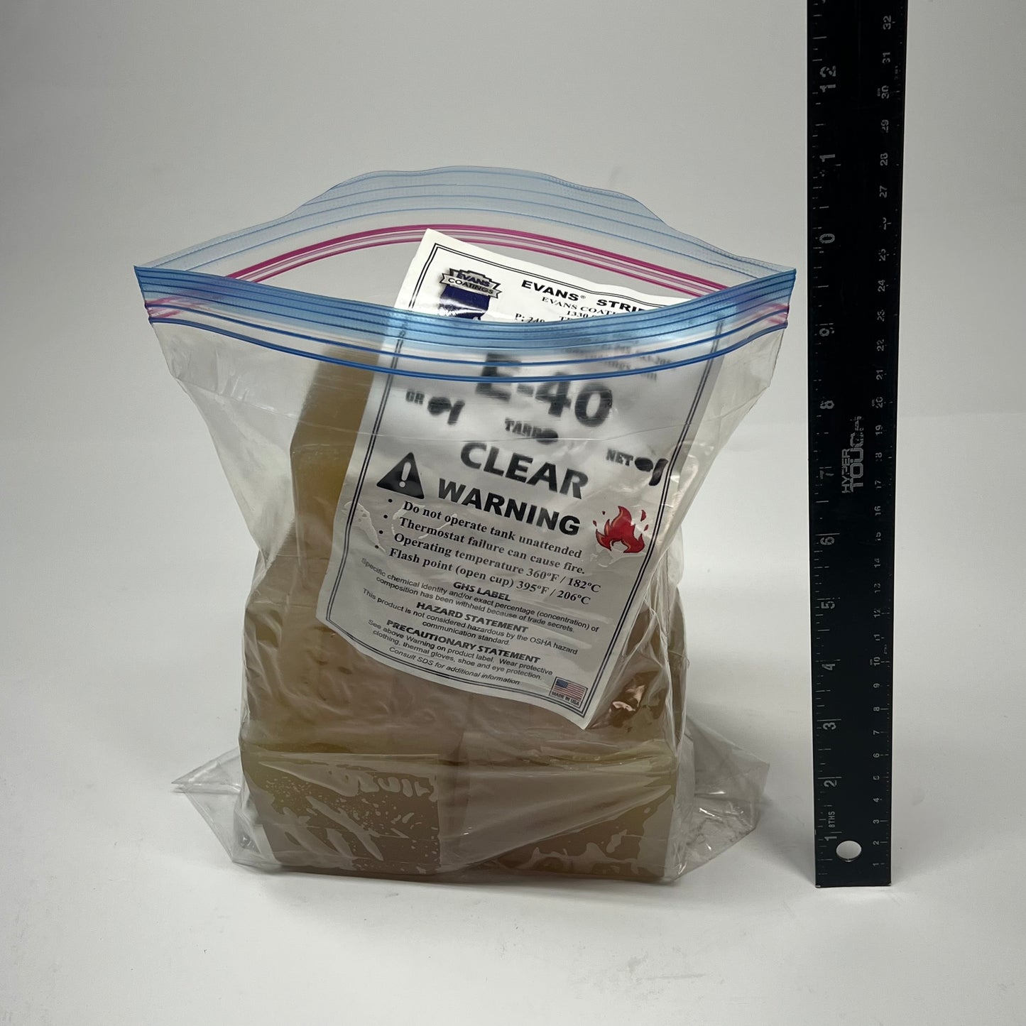 EVANS STRIPCOAT Highest Quality Protective Type I Coating  5 LB Transparent E-40