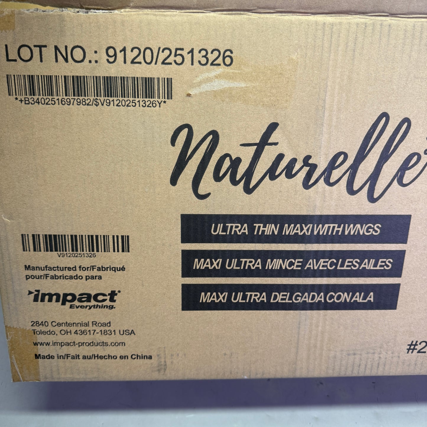 NATURELLE (200 PACK) Ultra Thin Maxi Pads for Vending Machine 25169798